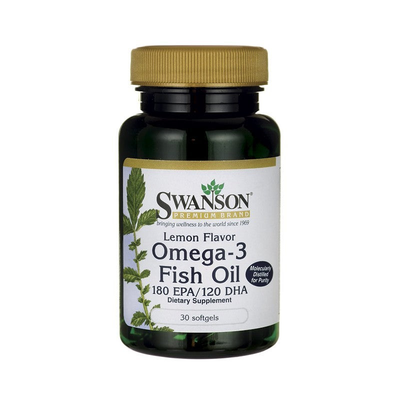 Swanson Premium Lemon Flavour Omega-3 Fish Oil 30 Softgels