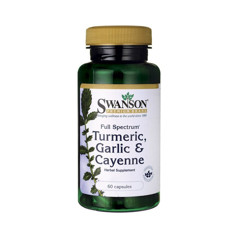 Swanson Full-Spectrum TurmericGarlic & Cayenne 60 Capsules