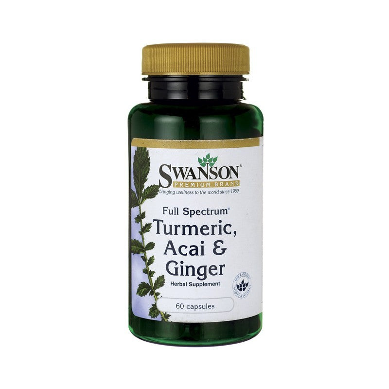 Swanson Premium Full Spectrum Turmeric Acai & Ginger 60 Capsules