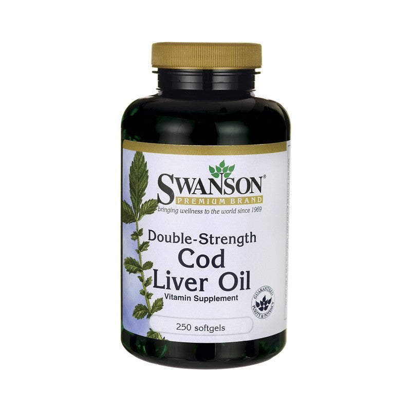 Swanson Premium Double-Strength Cod Liver Oil 250 Softgels