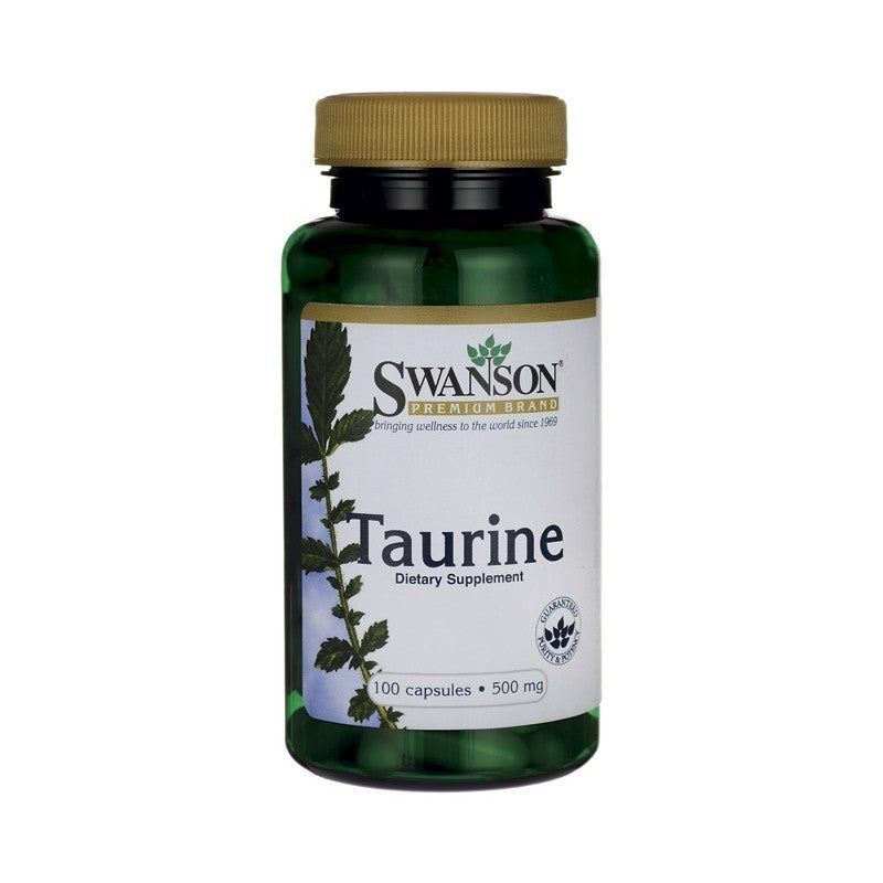 Swanson Premium Taurine 500Mg 100 Capsules - Dietary Supplement