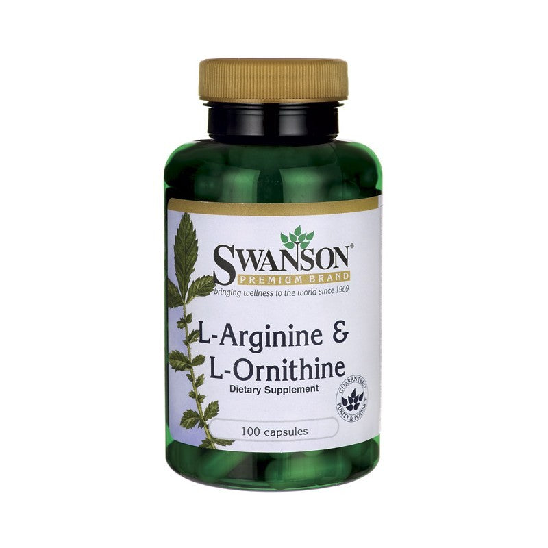 Swanson Premium L-Arginine & L-Ornithine 100 Capsules