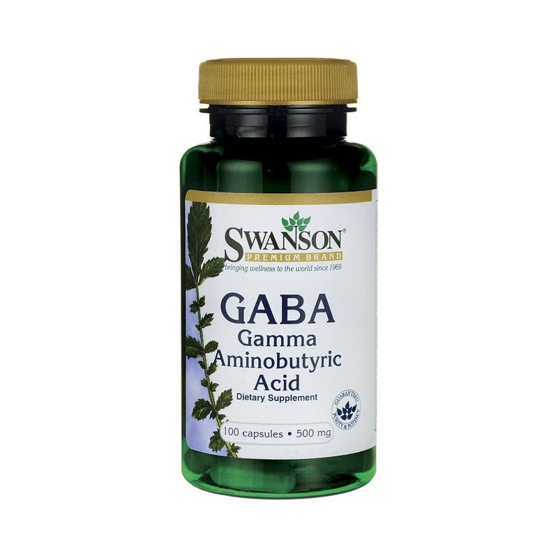 Swanson GABA 500Mg 100 Capsules  - Dietary Supplement