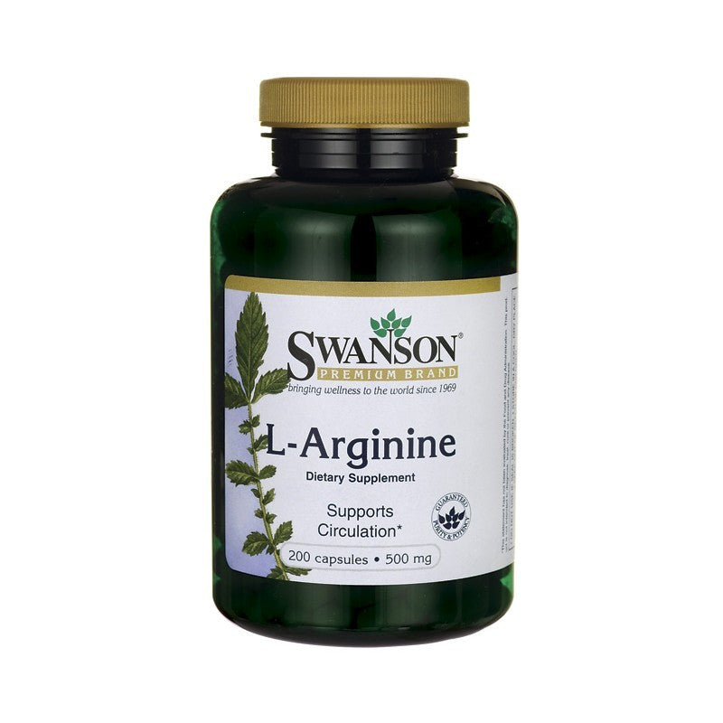 Swanson Premium L-Arginine 500mg 200 Capsules