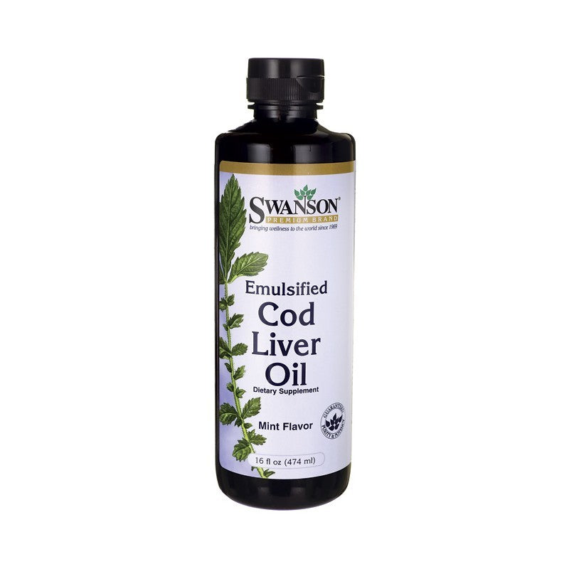Swanson Premium Emulsified Cod Liver Oil (Mint) 474ml