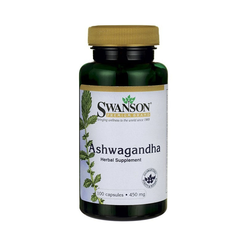 Swanson Premium Ashwagandha 450mg 100 Capsules - Herbal Supplement