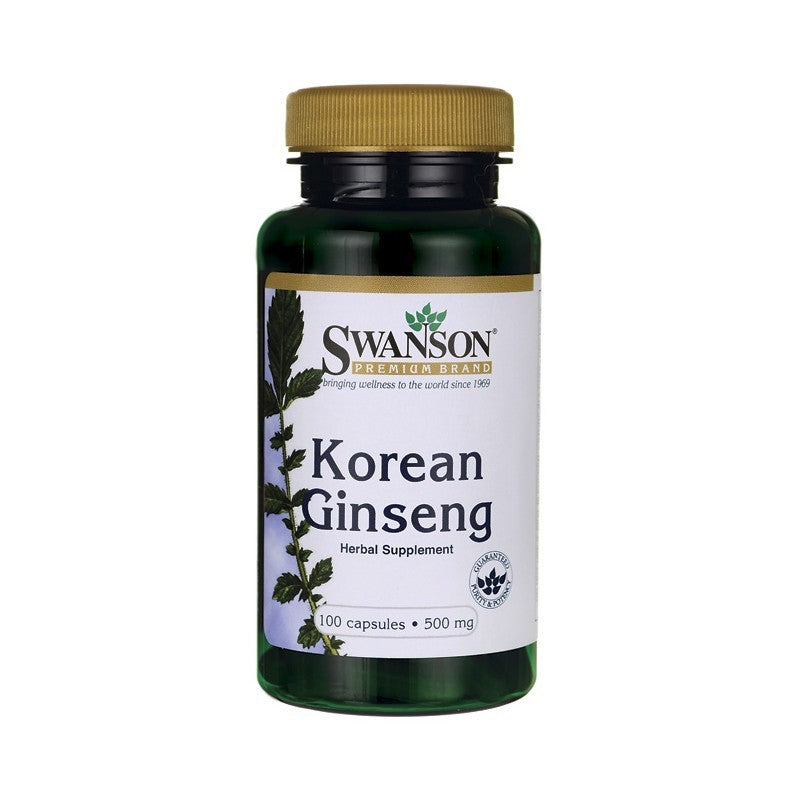 Swanson Premium Korean Ginseng 500Mg 100 Capsules - Herbal Supplement