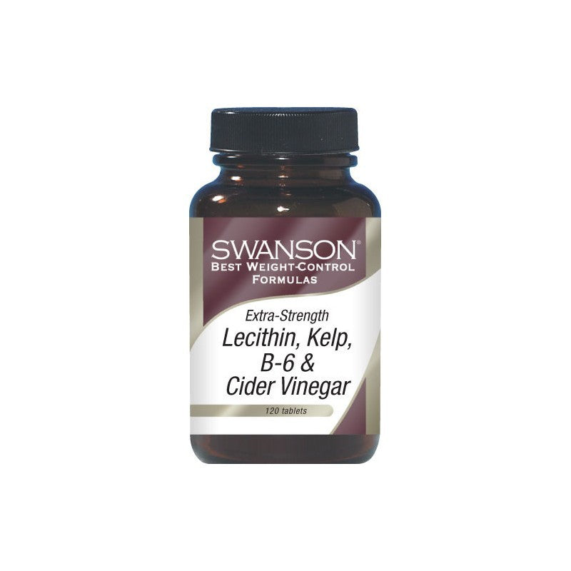 Swanson Best Weight-Control Formulas Extra Strength Lecithin Kelp B-6 & Cider Vinegar 120 Tablets