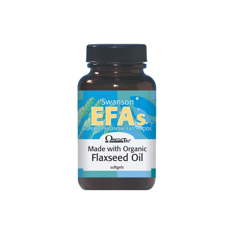 Swanson EFAs Flaxseed Oil (OmegaTru) 1000mg 100 Softgels