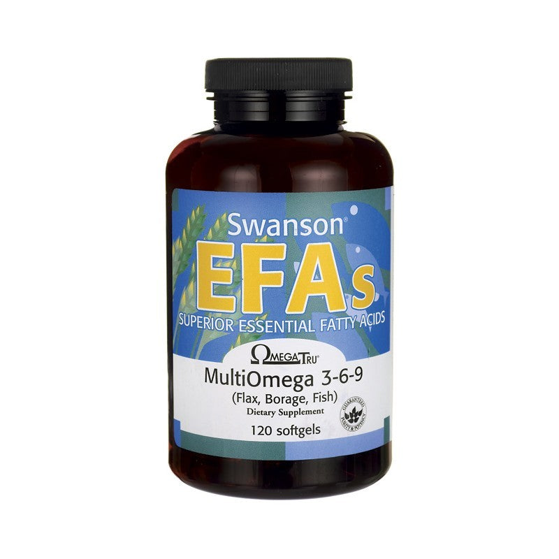 Swanson EFAs MultiOmega 3-6-9 (Flax Borage Fish) 1200mg 120 Softgels