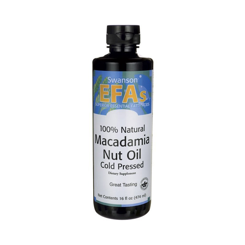 Swanson EFAs 100% Natural Macadamia Nut Oil Cold Pressed 474ml