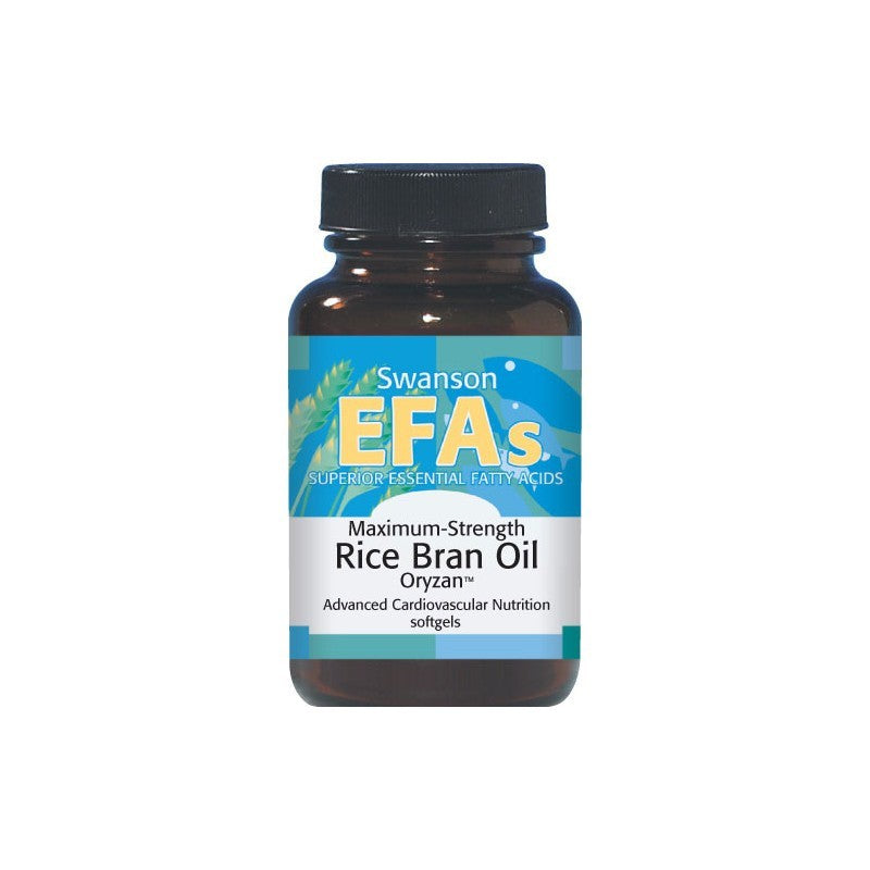Swanson EFAs Maximum Strength Rice Bran Oil Oryzan 1000mg 90 Softgels