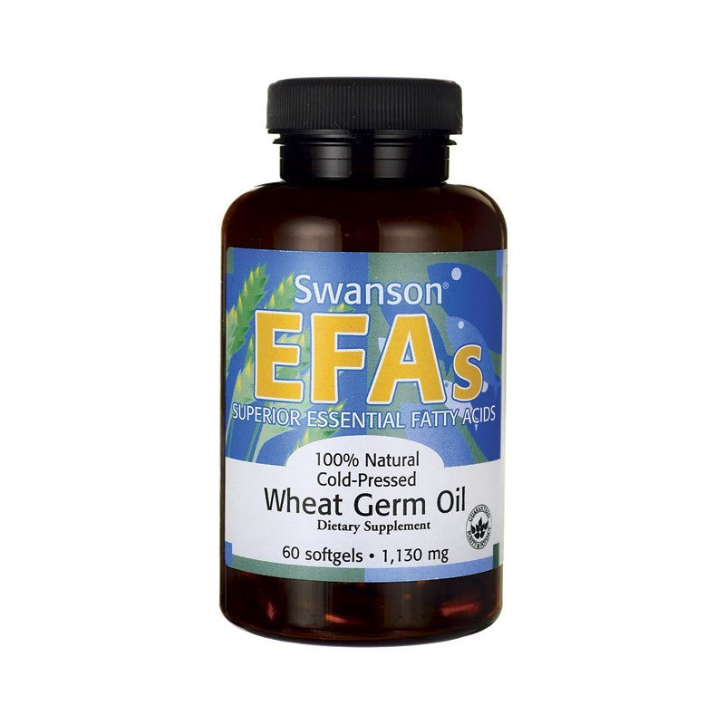 Swanson EFAs 100% Natural Cold-Pressed Wheat Germ Oil 60 Softgels