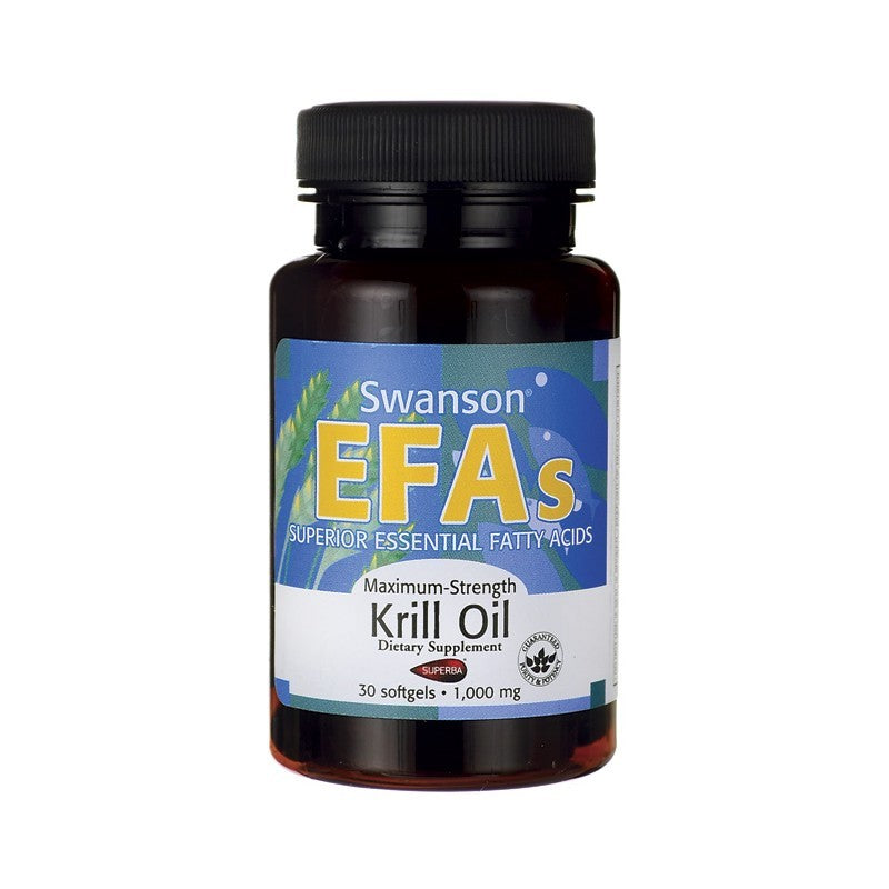 Swanson EFAs Maximum Strength Krill Oil 1000mg 30 Softgels