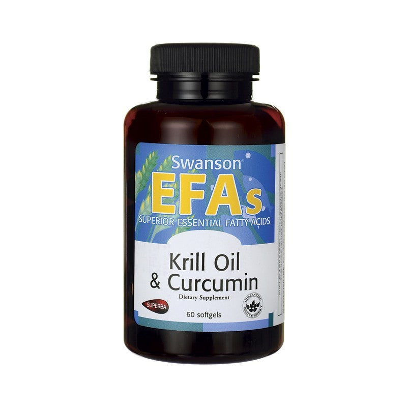 Swanson EFAs Krill Oil & Curcumin 60 Softgels
