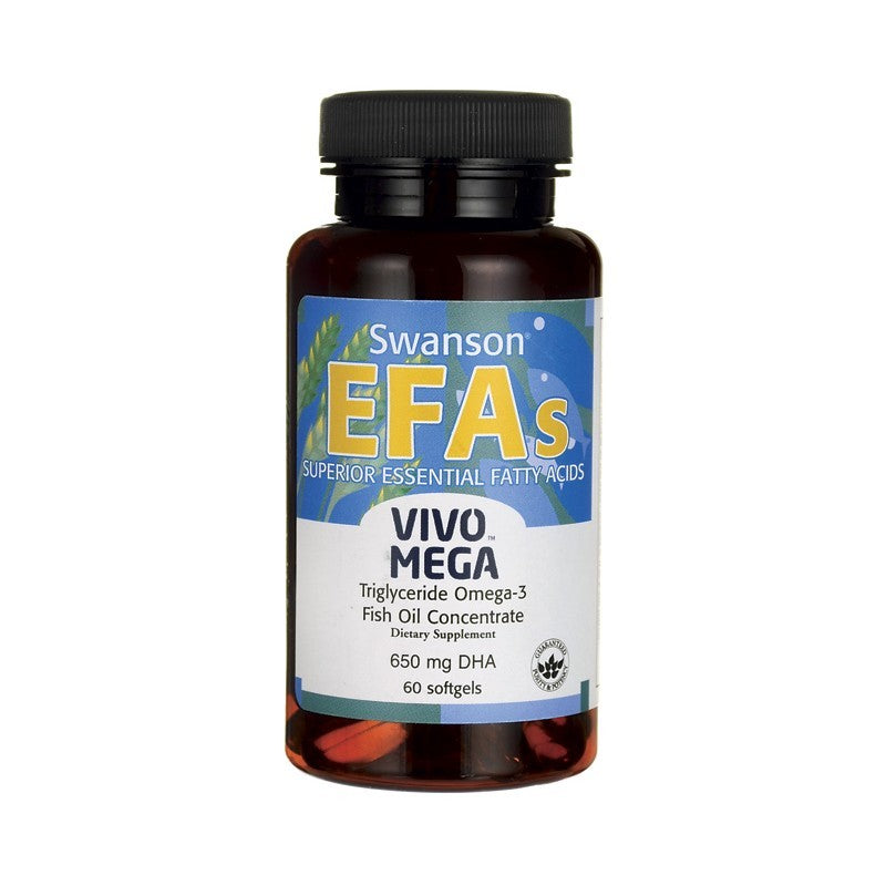 Swanson EFAs VivoMega Triglyceride Omega-3 Fish Oil Concentrate 60 Softgels