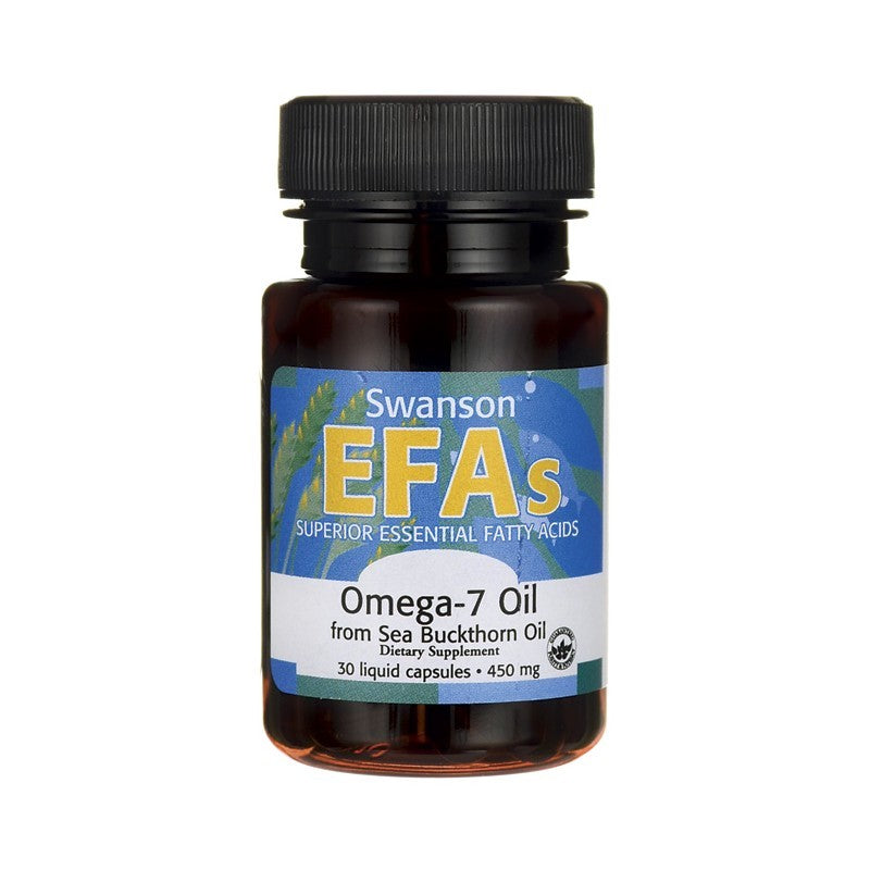 Swanson EFAs Omega-7 Oil From Sea Buckthorn Oil 450mg 30 Liquid Caps