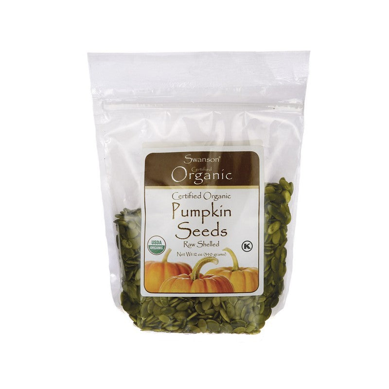 Swanson Certified Organic Pumpkin Seeds Raw Shelled 340gm