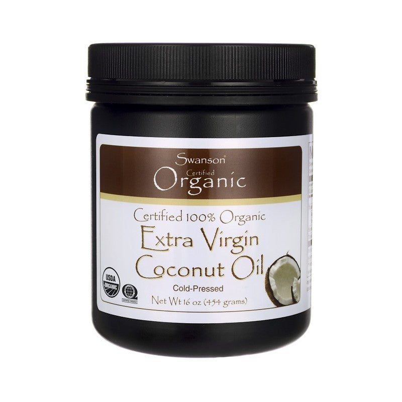 Swanson Certified 100% Organic Extra Virgin Coconut Oil 454gm