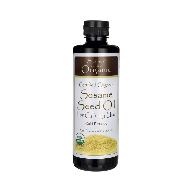 Swanson Organic Certified Organic Sesame Seed Oil 473ml 16 Oz