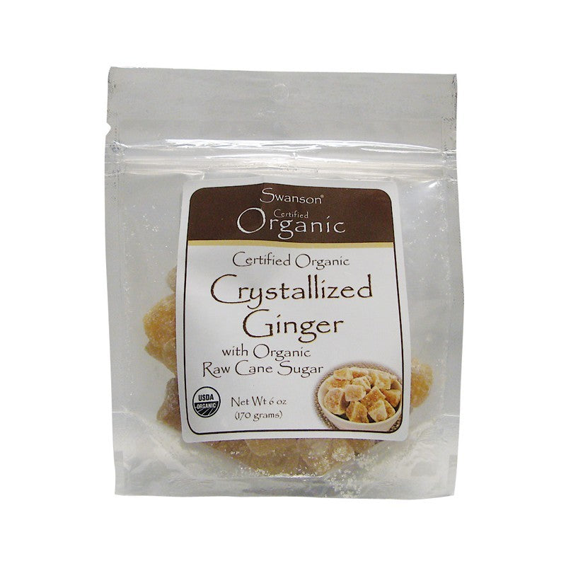 Swanson Organic Certified Organic Crystallized Ginger with Raw Cane Sugar 170 g 6 oz
