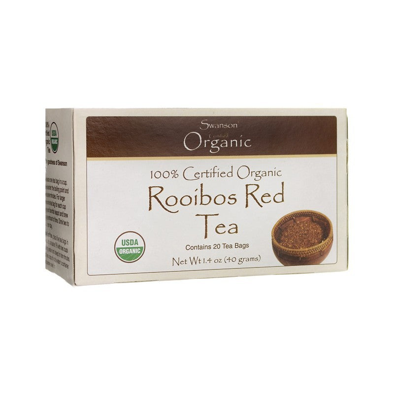 Swanson 100% Certified Organic Rooibos Red Tea 20 Bags