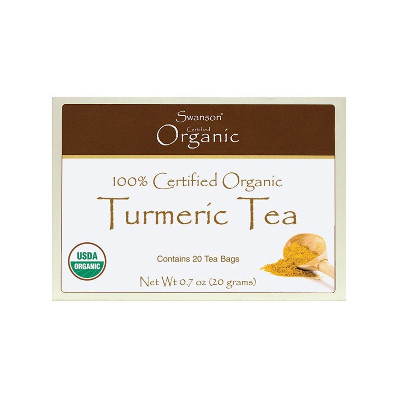 Swanson Organic 100% Certified Turmeric Tea 20 Tea Bags