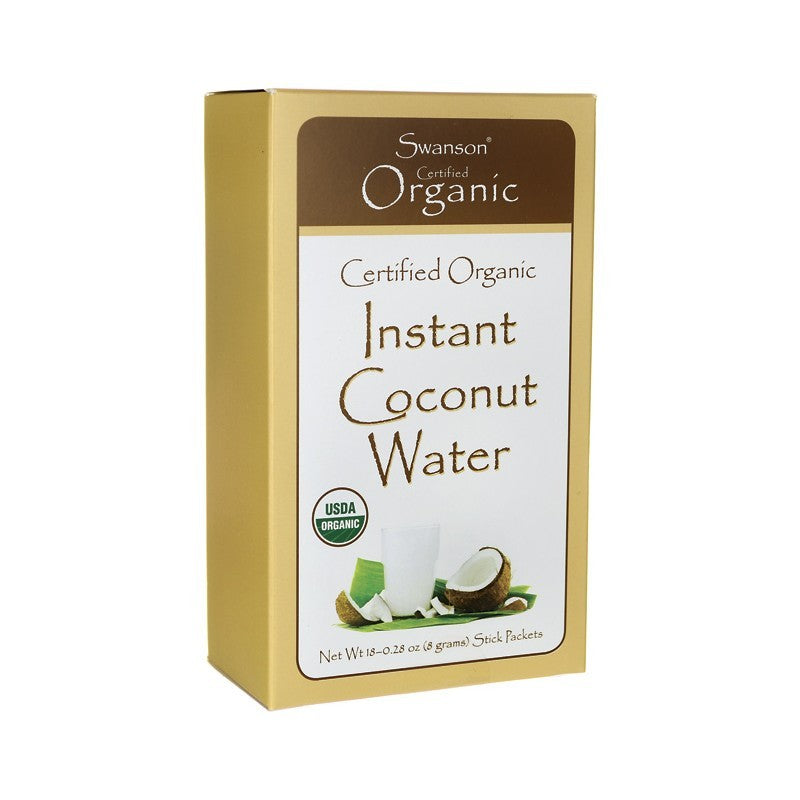 Swanson Organic  Certified Organic Instant Coconut Water 18-0.28 Oz (8gm)