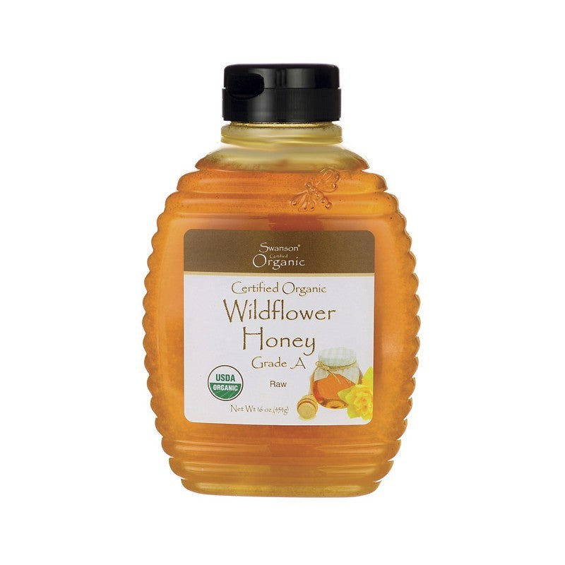 Swanson Certified Organic Raw Wildflower Honey 454gm