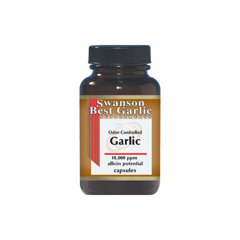 Swanson Best Garlic Supplements Odor-Controlled Garlic 500mg 100 Capsules