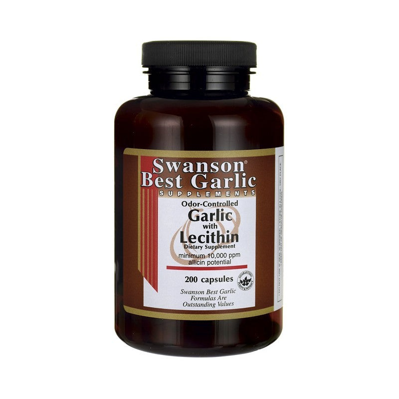 Swanson Best Garlic Supplements Garlic with Lecithin 600/380mg  200 Caspules