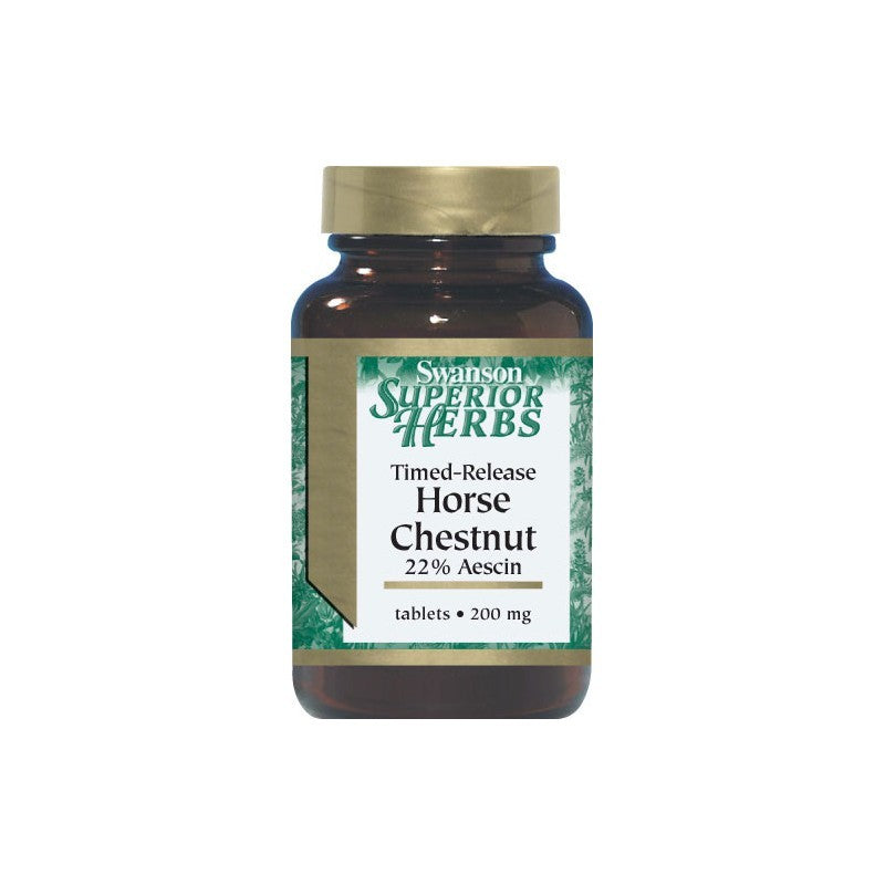 Swanson Superior Herbs Timed-Release Horse Chestnut 22% Aescin 200mg 120 Tablets