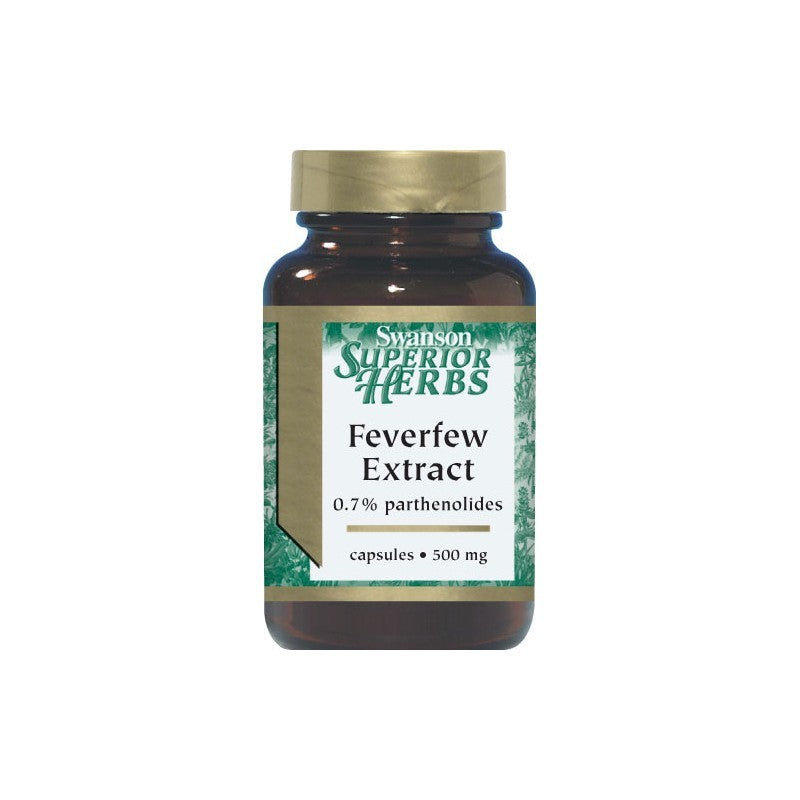 Swanson Superior Herbs Feverfew Extract Standardised 500mg 60 Capsules