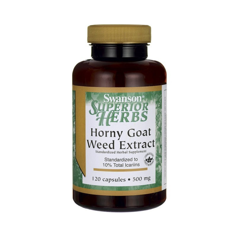 Swanson Superior Herbs Horny Goat Weed Extract 500mg 120 Capsules