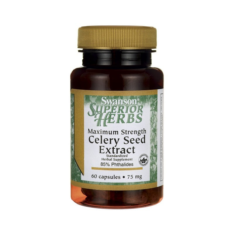 Swanson Superior Herbs Maximum Strength Celery Seed Extract 75mg 60 Capsules