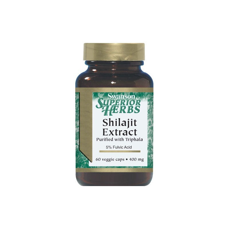 Swanson Superior Herbs Shilajit Extract 400mg 60 Veggie Capsules