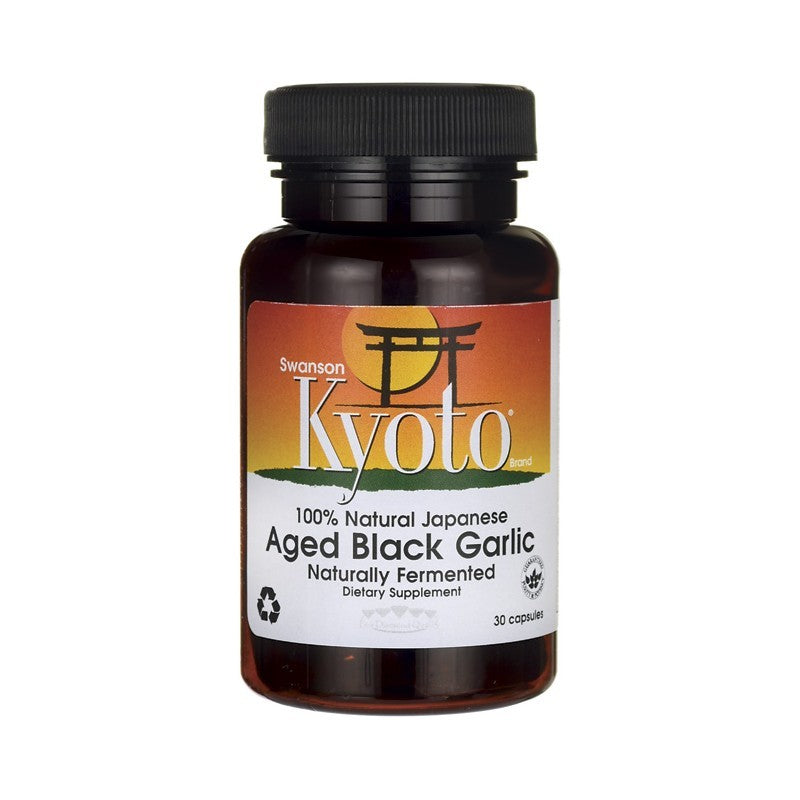 Swanson Kyoto Brand 100% Natural Japanese Aged Black Garlic 30 Capsules
