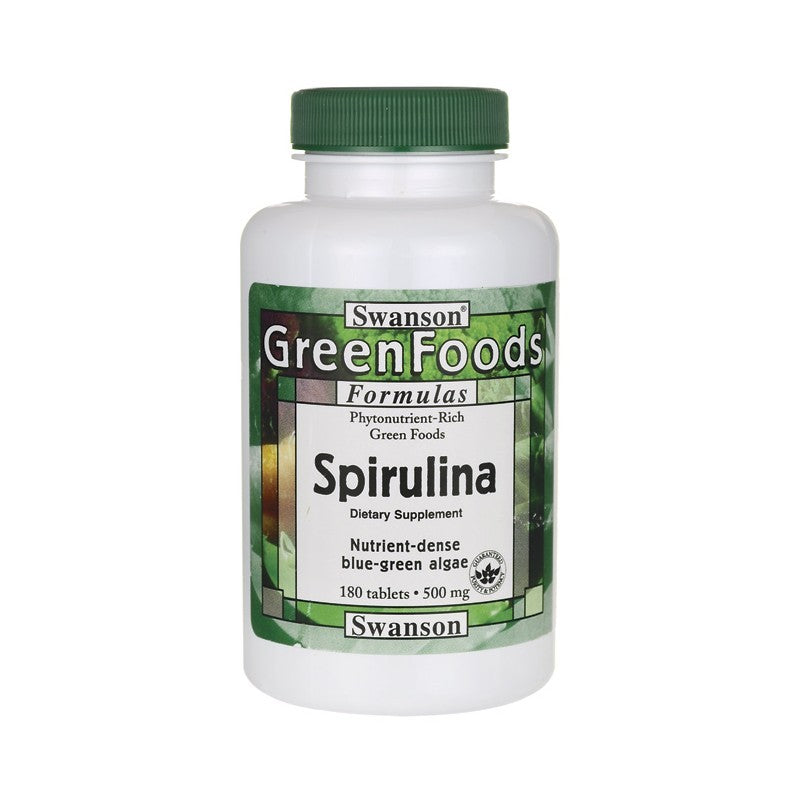 Swanson GreenFoods Formulas Spirulina 500mg 180 Tablets