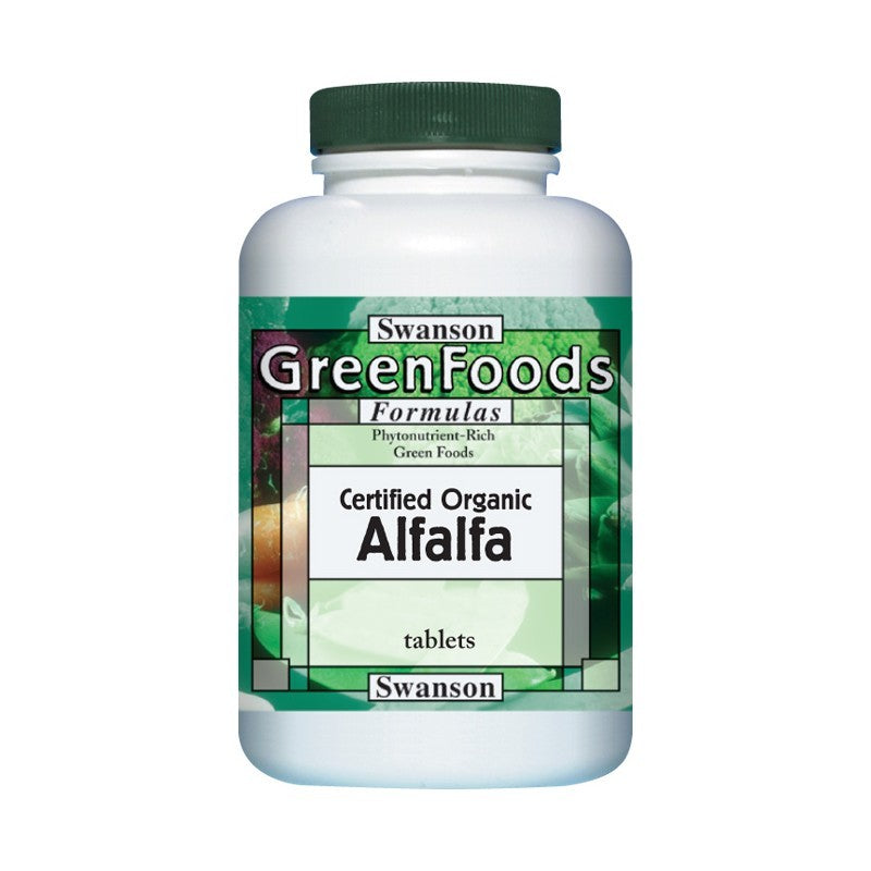 Swanson GreenFoods Formulas Certified Organic Alfalfa 500mg 360 Tablets
