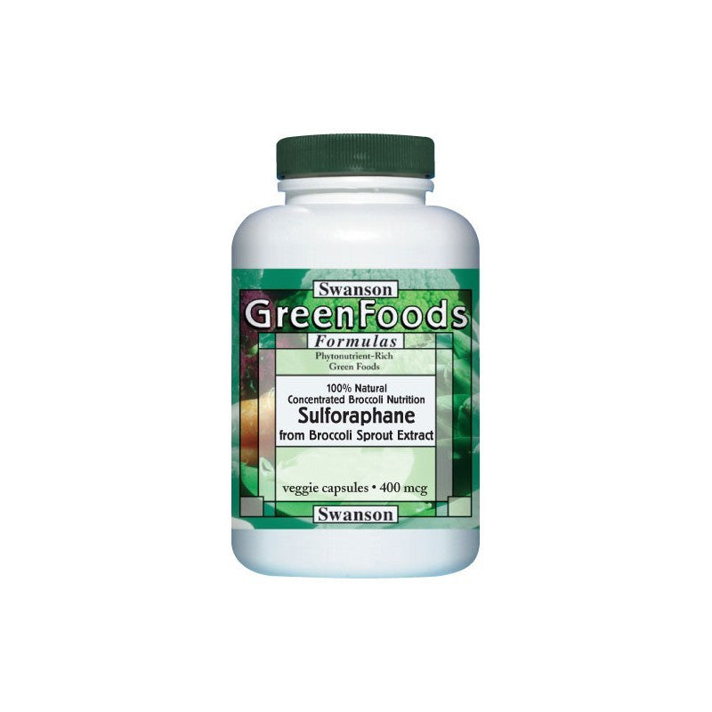 Swanson GreenFoods Formulas 100% Natural Sulforaphane 400mcg 60 Veggie Capsules