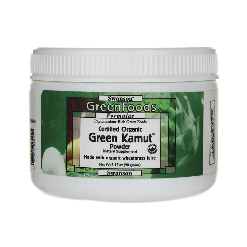Swanson GreenFoods Formulas Organic Green Kamut Powder 90g  3.17 Oz