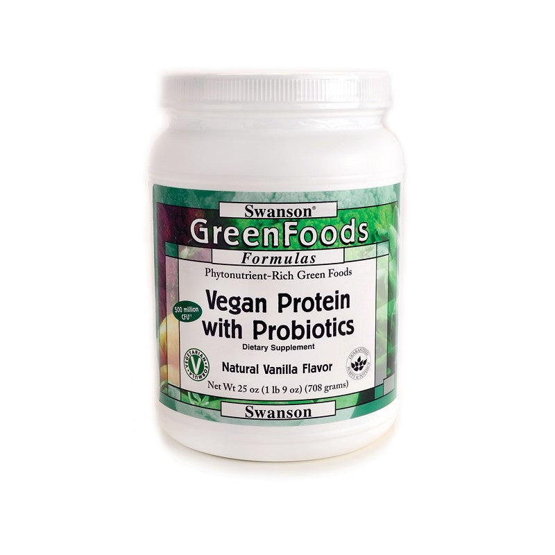 Swanson Green Foods Vegan Protein with Probiotics 25 Oz (708gm)