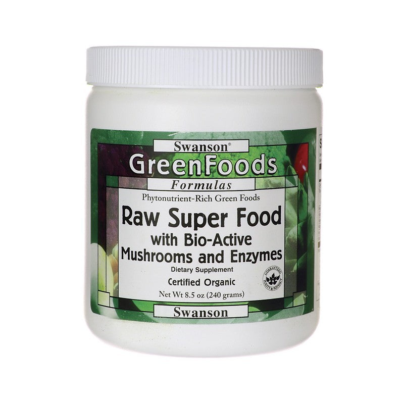 Swanson GreenFoods Formulas Certified Organic Raw Super Food Powder 240g 8.5 oz