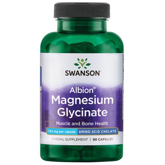 Swanson, Albion®, Magnesium Glycinate, 133 mg, 90 Vegan Capsules