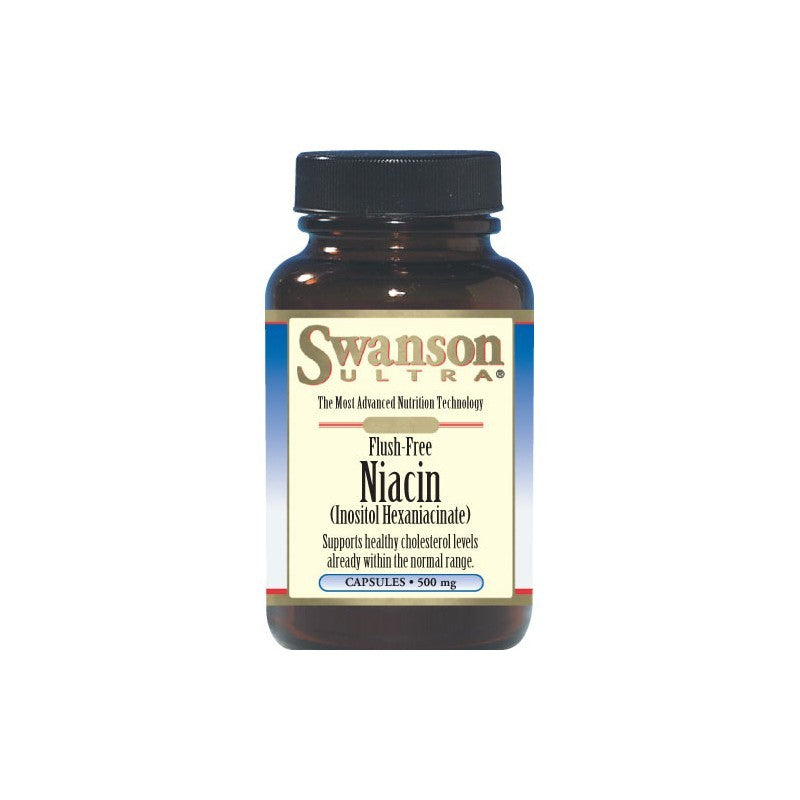 Swanson Ultra Flush-Free Niacin 500mg 120 Capsules