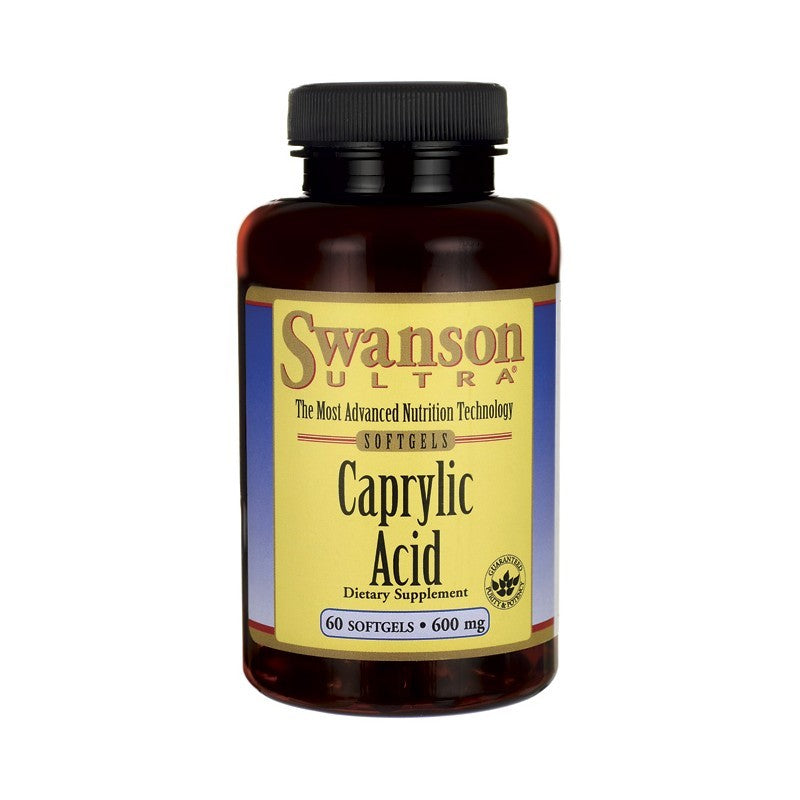Swanson Ultra Caprylic Acid 600mg 60 Softgels - Dietary Supplement