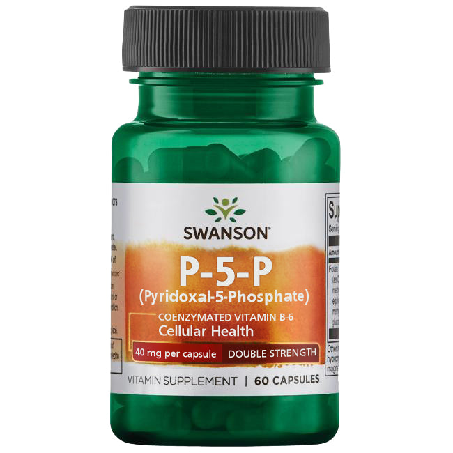 Swanson Ultra P-5-P (Pyridoxal-5-Phosphate) Coenzymated Vitamin B-6 40Mg 60 Capsules