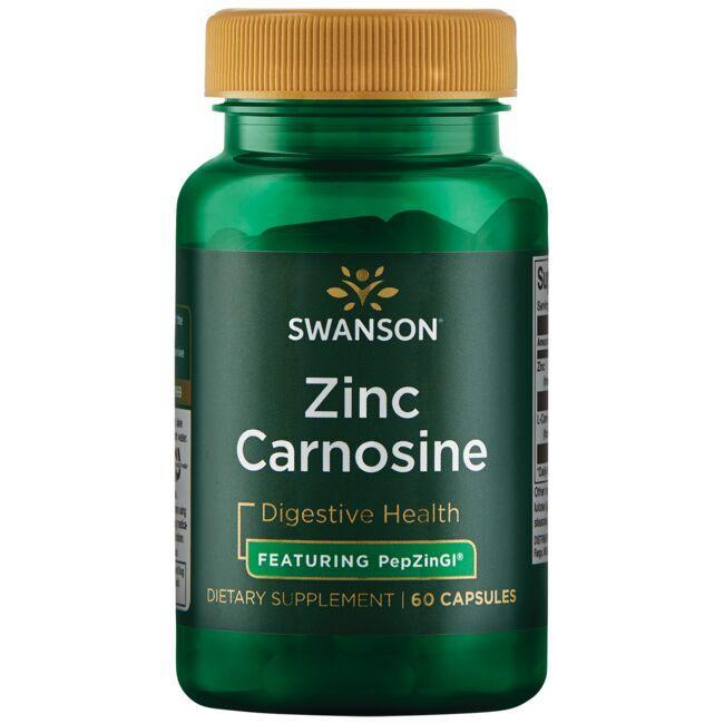 Swanson Ultra Zinc Carnosine (Pepzin Gi) 60 Capsules