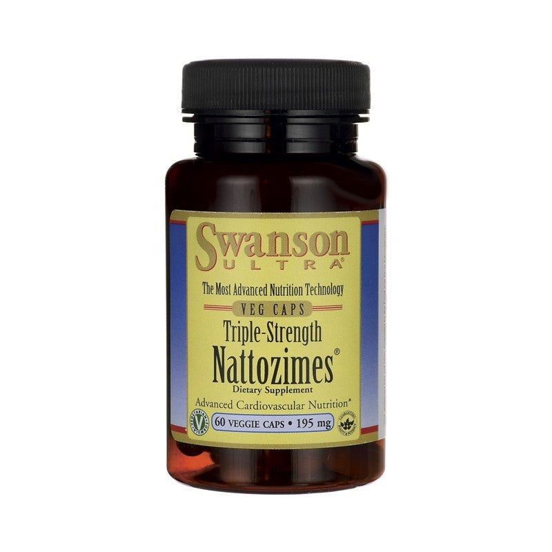 Swanson Ultra Triple Stength Nattozimes 195mg 6750 FU 60 Veggie Capsules