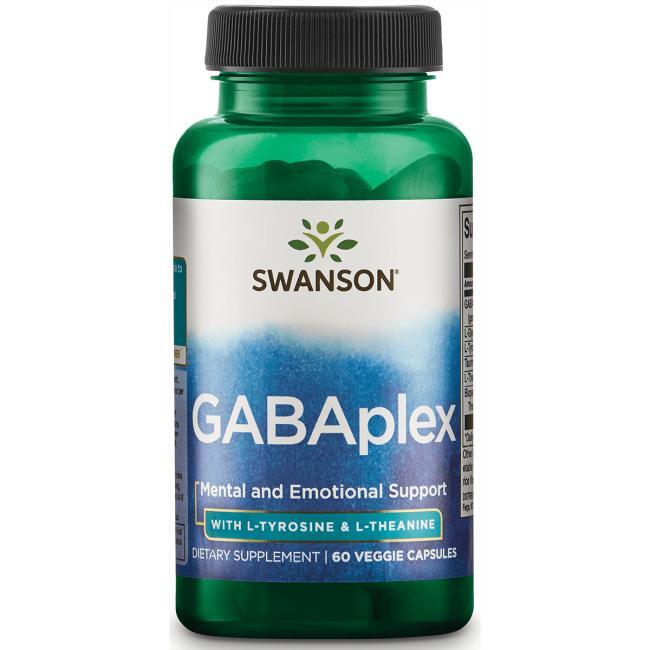 Swanson, GABAplex with L-Tyrosine & L-Theanine, 60 Vegan Capsules